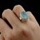 Pierścionki akwamaryn srebrny niebieski pierścionek,uroczy