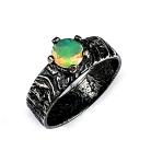 Pierścionki Delikatny pierścionek,opal etiopski,kolorowy