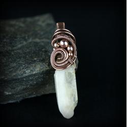 wire wrapping,miedziany wisior,cytryn - Wisiory - Biżuteria