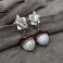 Kolczyki kolczyki srebrne,sztyfty z perłami,metaloplastyk