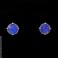 Kolczyki lapis lazuli,pozłacane,młotkowane,chabrowe