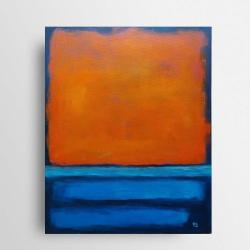nowoczesny pomarańczowy obraz,minimalistyczny - Obrazy - Wyposażenie wnętrz