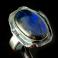 Pierścionki kobaltowy pierścionek srebrny z labradorytem