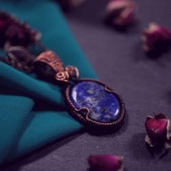 wisior z lapis lazuli,niebieska biżuteria - Wisiory - Biżuteria